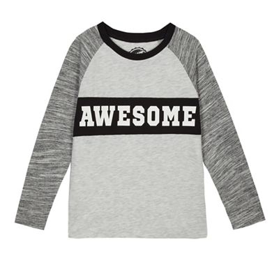 Boys' grey 'Awesome' t-shirt